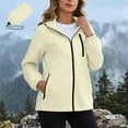 thumbnail image 2 of Vmvidoty Women's Solid Color Long Sleeve Hooded Jacket Water-Repellent Windproof With Pockets And Zipper Closure Casual Everyday Wear Khaki S, 2 of 9