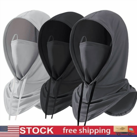 3 Pack Balaclava Sun UV Protection Hood Breathable Full Head Mask Face Cover