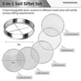 thumbnail image 5 of Soil Sifter Stainless Steel Riddle Sieve Set For Gardening With 5 Sizes 8in Diameter 1/3/6/9/12mm Interchangeable Meshes, 5 of 5