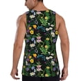 thumbnail image 3 of Easygdp Chamomile Men's Tank Top, Sleeveless Muscle T Shirts, Breathable, Quick-Dry, Loose for Gym, Running, Fitness - Large, 3 of 9