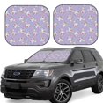 thumbnail image 2 of Picia Swan With Stars 2 Piece Car Windshield Sun Shade Foldable | Foldable Sun Shield for Front Window Blocks UV Rays and Keeps Your Vehicle Cool-Small, 2 of 7