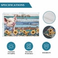 thumbnail image 5 of Pastoral Sunflower Farm Pig Placemats Set of 6,Wipeable Washable Table Mats for Dining Tables, Rustic Farmhouse Wood Board Place Mats for Kitchen Event Party Tabletop Decor, 5 of 9
