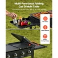 thumbnail image 2 of KFFKFF Gas Griddle, 4-Burner Flat Top Grill, 36 inch Grill Plate Foldable Propane Griddle with Wheels, 60000 BTU Outdoor Flat Top Grills, 2 of 9