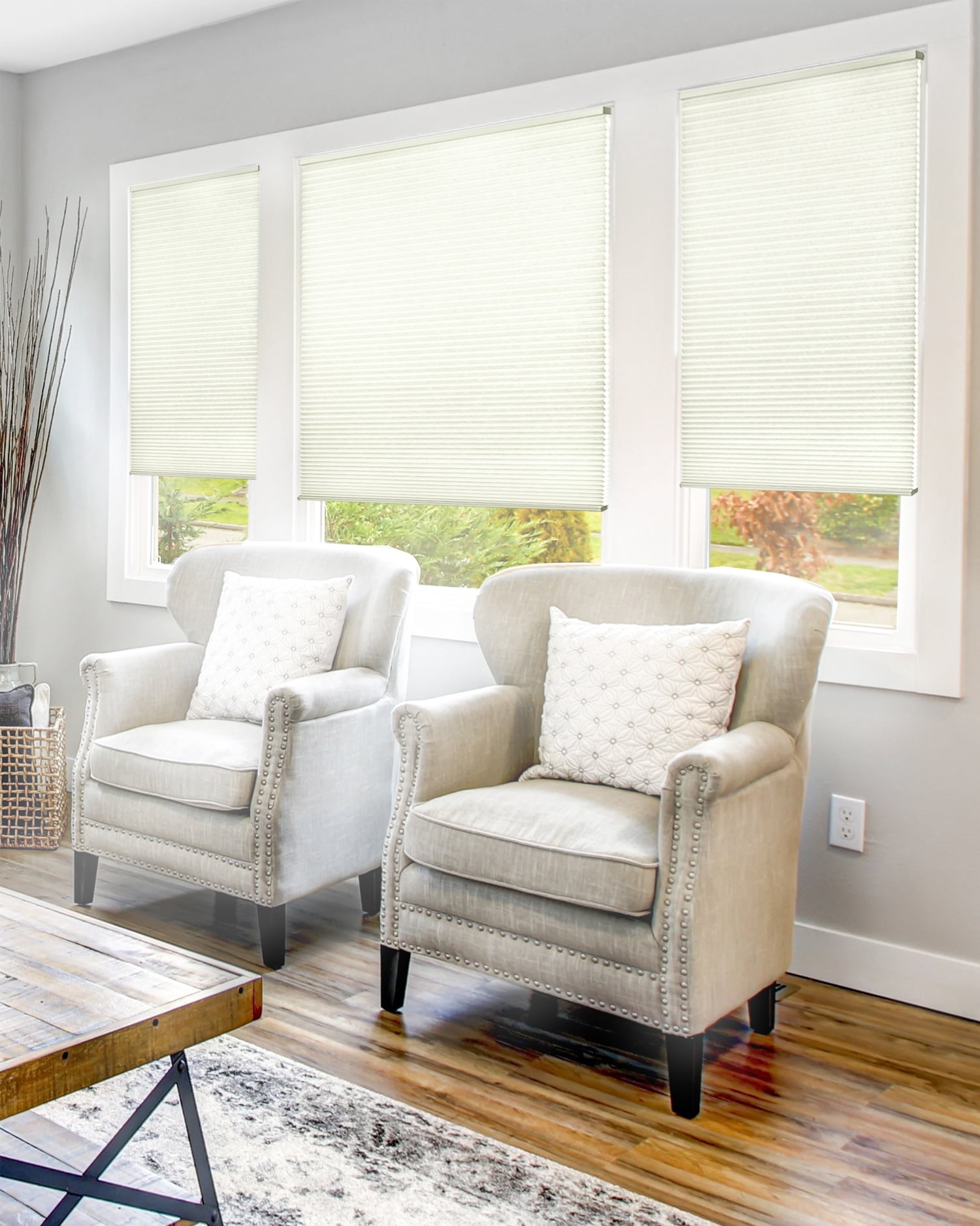 Chicology Cordless Cellular Shade Light Filtering, Palmer Green 24"W x 48"H