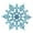 light Blue, variant on Plastic Christmas Glitter Snowflake Ornaments Christmas Tree Decorations, 4-inch, Set of 12