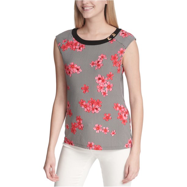 Blusa Calvin Klein con detalle de Hardware para mujer rosa grande