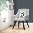 thumbnail image 4 of Gray Striped Ornate Letter Script D By Abc 16 X 16 Decorative Throw Pillow, 4 of 5