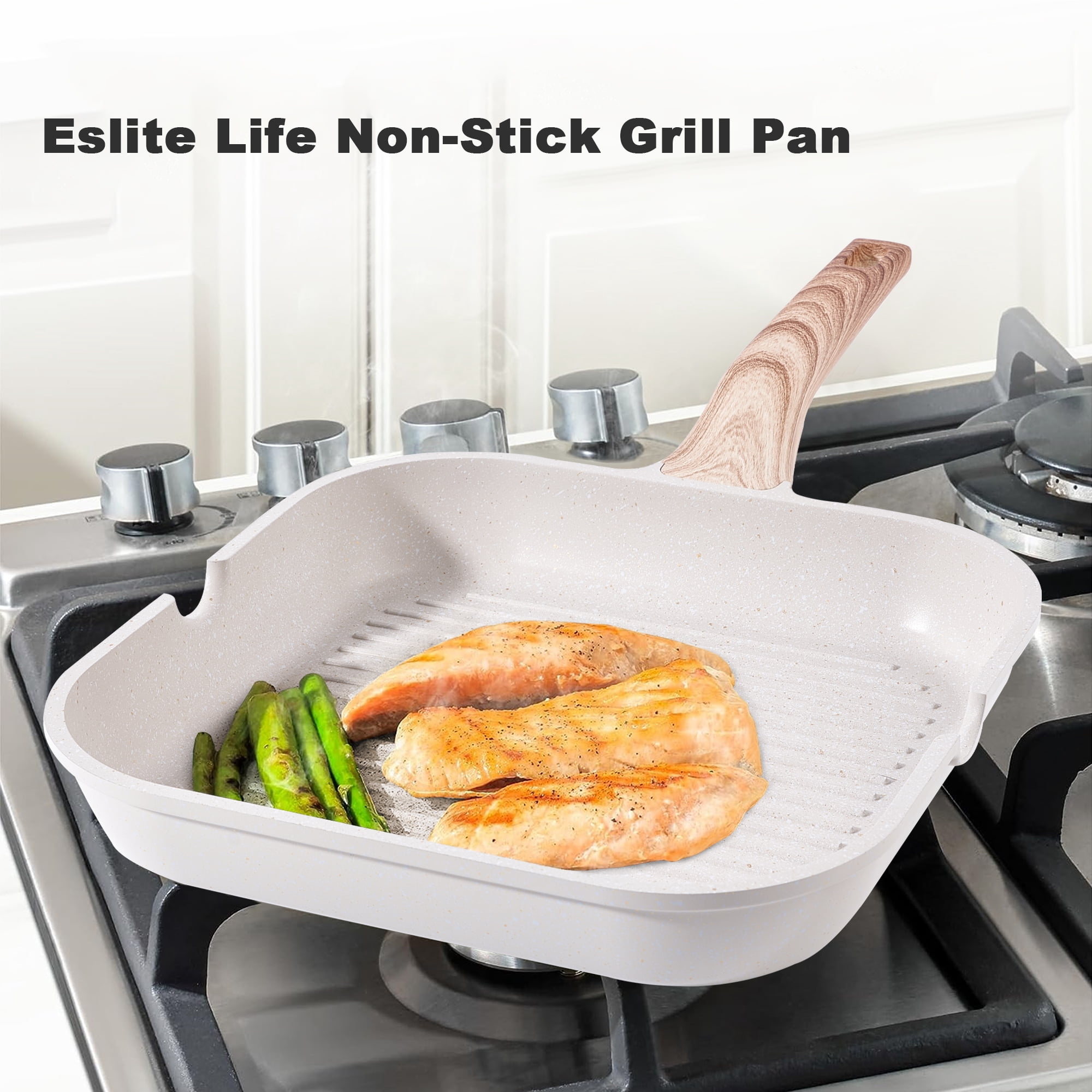 Caannasweis 22 Piece Nonstick Aluminum Cookware Set Kitchen Pots and Pans with Kitchen Utensils