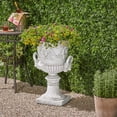 thumbnail image 2 of GDF Studio Tunlaw Outdoor Traditional Roman Chalice Stone Garden Urn Planter, Antique White, 2 of 8