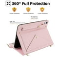 thumbnail image 3 of Handbag Case for iPad 10 Gen 10.9 inch 2022,ipad 10th Generation Case with Pencil Holder, Folio Stand PU Leather Crossbody Shoulder Hand Strap Card Pockets Magnetic Envelope Wallet Cover,Pink, 3 of 7