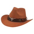 thumbnail image 4 of Sombrero de vaquero para mujer y hombre, cómodo sombrero de vaquera para pesca, senderismo, fiestas temáticas. Caqui, 4 of 9