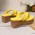 thumbnail image 5 of Sandals for Women Clearance, Xunlbb Fashion Women Casual Round Head Comfy Slippers Beach Casual Slipsole Shoes(Yellow,Size:43), 5 of 9
