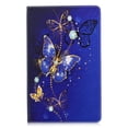thumbnail image 2 of Galaxy Tab A 10.5 2018 Case, Allytech PU Leather Stand Flip Folio Wallet Cases and Covers with Cash Card Slots for Samsung Galaxy Tab A 10.5 SM-T590/T595/T597 Tablet, Blue Butterfly, 2 of 8