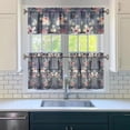 thumbnail image 3 of Pioneer Kitchen Curtains and Valance Set 24 Inch Tier Art Watercolor Flower Curtains Small Drapes for Cafe Living Room Bathroom Farmhouse 3 Pieces Set Rod Pocket, 3 of 6
