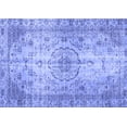 thumbnail image 1 of Ahgly Company Machine Washable Indoor Rectangle Persian Blue Traditional Area Rugs, 7' x 10', 1 of 4