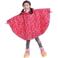 thumbnail image 5 of Poncho de lluvia para niños Chaqueta con capucha Chubasquero, Estrella rosa, M Feliz Sencillez, 5 of 5