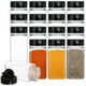 thumbnail image 1 of Tarros de especias Bekith de plástico de 270 ml con tapa, 16 unidades, transparentes, 9 onzas, 1 of 7