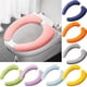 thumbnail image 1 of Conjunto de cojines para asientos de inodoro domésticos | Fundas de asiento de inodoro con respaldo adhesivo de tela de terciopelo | Manta acogedora extraíble lavable y cómoda 14,56x5,51 pulgadas, 1 of 3