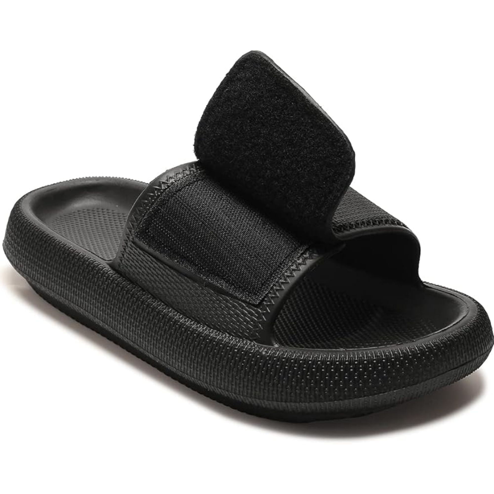 BERANMEY Pillow Sandals for Women & Men Adjustable Strap EVA Slippers Cloud Cushion Arch Support Diabetic Shoes for Shower Bathroom