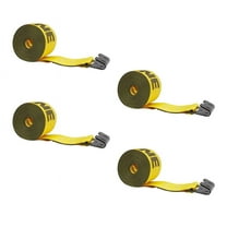 (4 Pack) 4" x 40' Winch Strap with Flat Hook - Kinedyne, Gold