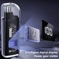 thumbnail image 2 of Electric Nose Hair Trimmer, 150mins Using Time, Black/White/Pink, One-Button Start & Portable, 2 of 8
