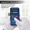 thumbnail image 4 of Guantes hidratantes Sibba Touch Screen de algodón blanco, 2 pares, 4 of 7