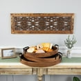 thumbnail image 3 of Northlight Acacia Wood Trays with Metal Handles - Set of 3 - 21.75", 3 of 9