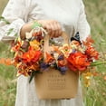 thumbnail image 6 of huntermoon Scarecrow Garden  Decoration Thanksgiving Halloween Scarecrow Fall Decorations Rural Pumpkin Lantern Cloth Hay Halloween Fabric And Small Cute Props Ghost, 6 of 11