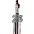 thumbnail image 3 of Endea Graduation Maroon/Silver/White Mixed Color Graduation Tassel with Silver Date Drop, 3 of 10