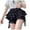 Black, variant on Women Culottes Shorts Polyester Solid Cute Cake Layered Elastic Waist Shorts