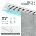 thumbnail image 3 of Yoolax Motorized Panel Track Blind Work with Remote Control Smart Light Filtering Vertical Blinds Electric Large Window Shade for Patio Sliding Door(Half Shading Foggy Grey,100"W x 84"H), 3 of 7