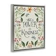 thumbnail image 4 of Stupell Industries Floral Power in Kindness Botanical & Floral Painting Gray Floater Framed Canvas Art Print Wall Art, 25 x 31, 4 of 10