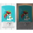 thumbnail image 2 of Caroline's Treasures BB9076CNL Beach Snowman Surfer Ceramic Night Light, 6x4x3", multicolor, 2 of 2