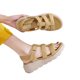 thumbnail image 5 of Sandalias Abiertas para Mujeres Cuña Ligeros Summer Beach (39) Amarillo, 5 of 9