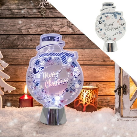 

NEGJ 3D Lighting Bedside Christmas Light Christmas Light Night Night 3D Night Shoes Atmosphere Lighting LED Light Table Christmas Christmas