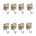 thumbnail image 2 of Fairnull 8Pcs Wall Sticky Hooks Punch-free Waterproof Square Shape PVC Hook Multifunctional Storage Heavy Duty Closet Coat Hanger Kitchen Bathroom Self Adhesive Hooks Home Supplies, 2 of 10