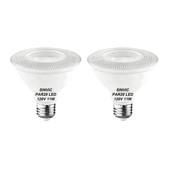Sinvic 2-Pack PAR30 Short Neck LED Flood Light Bulbs 11W (75W Equiv.) 850LM Dimmable 2700K Warm White with E26 Base for Indoor/Outdoor