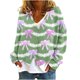 thumbnail image 2 of Cárdigan informal para mujer, chaqueta con botones estampados, abrigo de moda, blusa de poliéster para mujer, 2 of 3