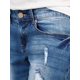 thumbnail image 2 of Bermudas de mezclilla para mujer, informales, de verano, desgastadas, con dobladillo sin rematar, azul vintage, mediano, 2 of 5