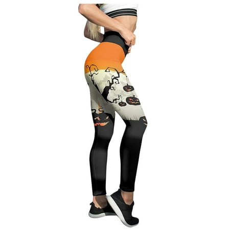 

WANYNG Women s Pumpkin Hallowstripes Leggings Print Sports High Stretch Yoga Pants Yoga Pants Relaxed Fit for Women Yoga Pants for Maternity