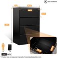 thumbnail image 5 of GAEANET Lateral File Cabinet,4 Drawer Metal File Cabinet with Lock,Home Office Steel Filing Cabinet,Assembly Required,Black, 5 of 6