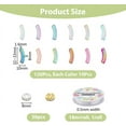 thumbnail image 2 of 1Box DIY Curved Tube Bracelet Making Kit Including Acrylic Beads Elastic Thread Rhinestone Rondelle Spacer Beads Mixed Color 180Pcs/box, 2 of 8