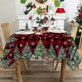 thumbnail image 6 of Christmas Tablecloth 60x120 Inches - Farmhouse Red Plaid Christmas Party Decorations for Home - Table Cloth for Rectangle Table Holiday Xmas Decor for Kitchen, 6 of 6
