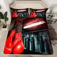 thumbnail image 2 of Feelyou Boys Boxing Gloves Queen Sheet Sets, Modern Sports Lover Bed Set, 4pcs, 2 of 7