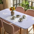 thumbnail image 3 of Easter Bunny Table Cloths for 5 Foot Rectangle Tables, Watercolor Butterfly Cute Rabbit Flowers Purple Patio Waterproof Elastic Fitted Tablecloths, Washable Rectangular Table Cover for Camping, 3 of 8