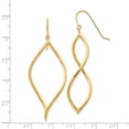 thumbnail image 3 of 14k Yellow Gold Twisted Drop Earrings Dangle, 3 of 7
