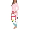 thumbnail image 3 of Pijama con estampado navideño para mujer, traje de manga larga, pantalones largos, ropa de casa, conjunto de dos piezas, ropa de dormir, invierno, envío directo, 3 of 4