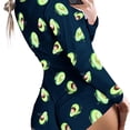 thumbnail image 4 of Womens Sexy Romper Pajamas Casual Deep V Neck Long Sleeve Bodysuit, 4 of 5