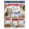 thumbnail image 6 of Merry Christmas Valances for Windows, 54 x 18in, Cute Cartoon Xmas Elk Winter Snowflake Red Rod Pocket Kitchen Valance Curtain Light Filtering Window Treatments for Living Room Bedroom, 1 Panel, 6 of 7