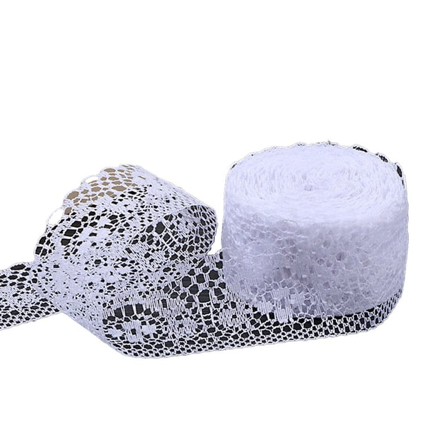 1 Roll 10M Ruffles Decor Exquisite DIY Polyester Visual Effect Hard to Fade Lace Decor for Home